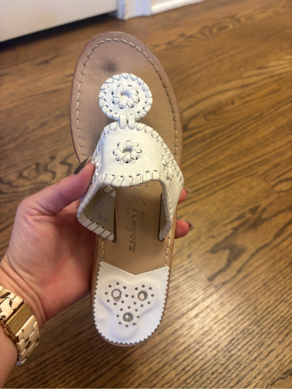 Jack Rogers Jacks Flat Sandals - White - 8 - Picture 3 of 9